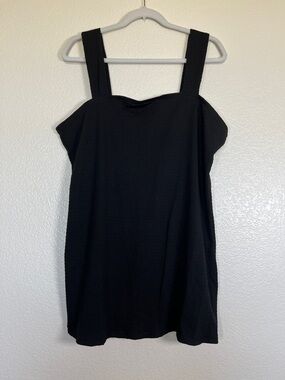 HEIMISH USA Black Textured Square-Neck Tank Top, NWOT